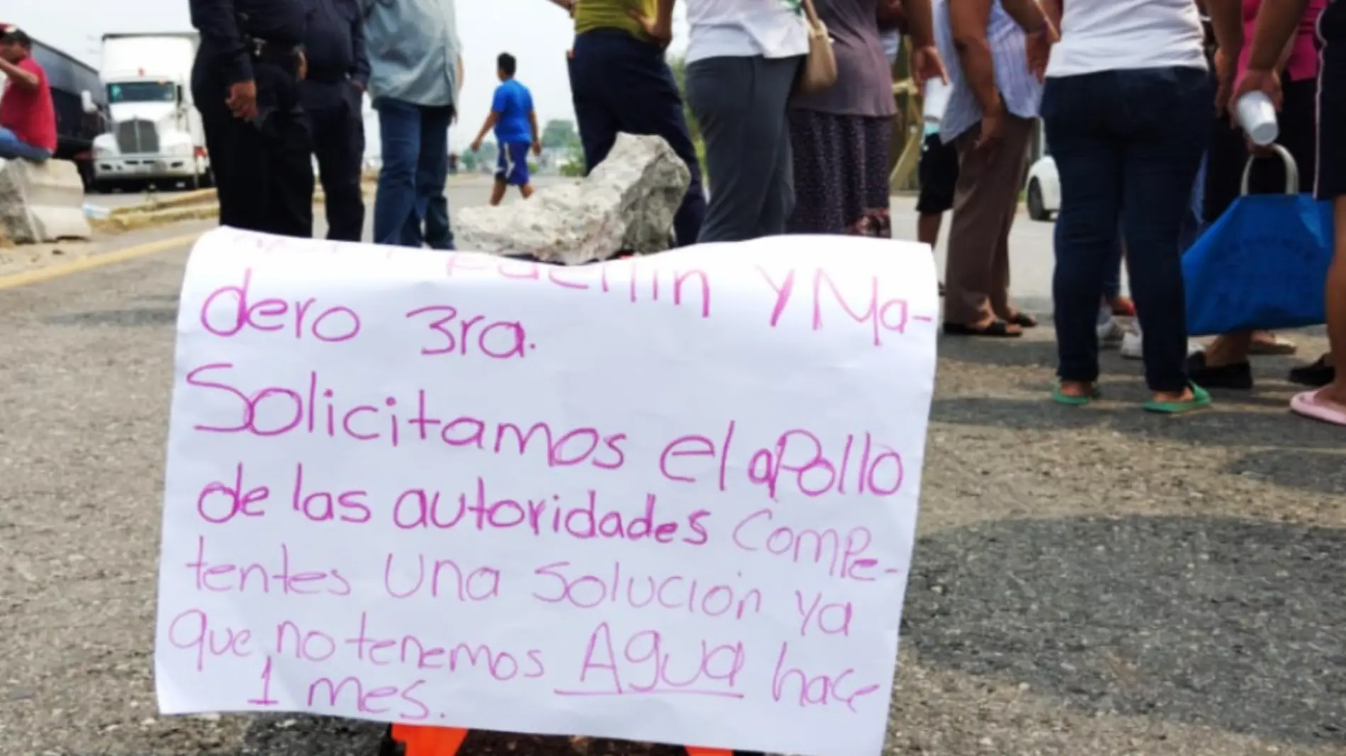 protesta por falta de agua